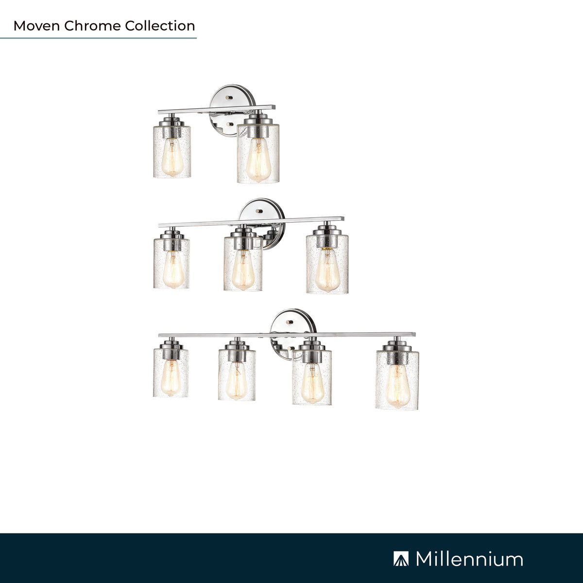 14.25'' Moven Chrome 2 Light Bath Vanity