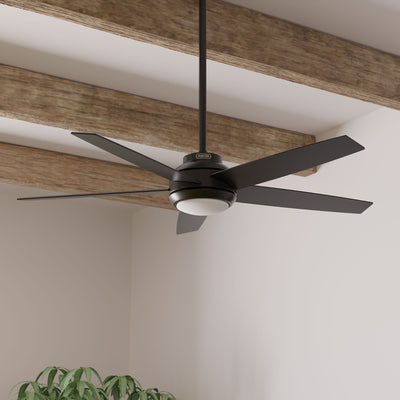 52 inch Zayden Matte Black Ceiling Fan with LED Light Kit and Handheld Remote