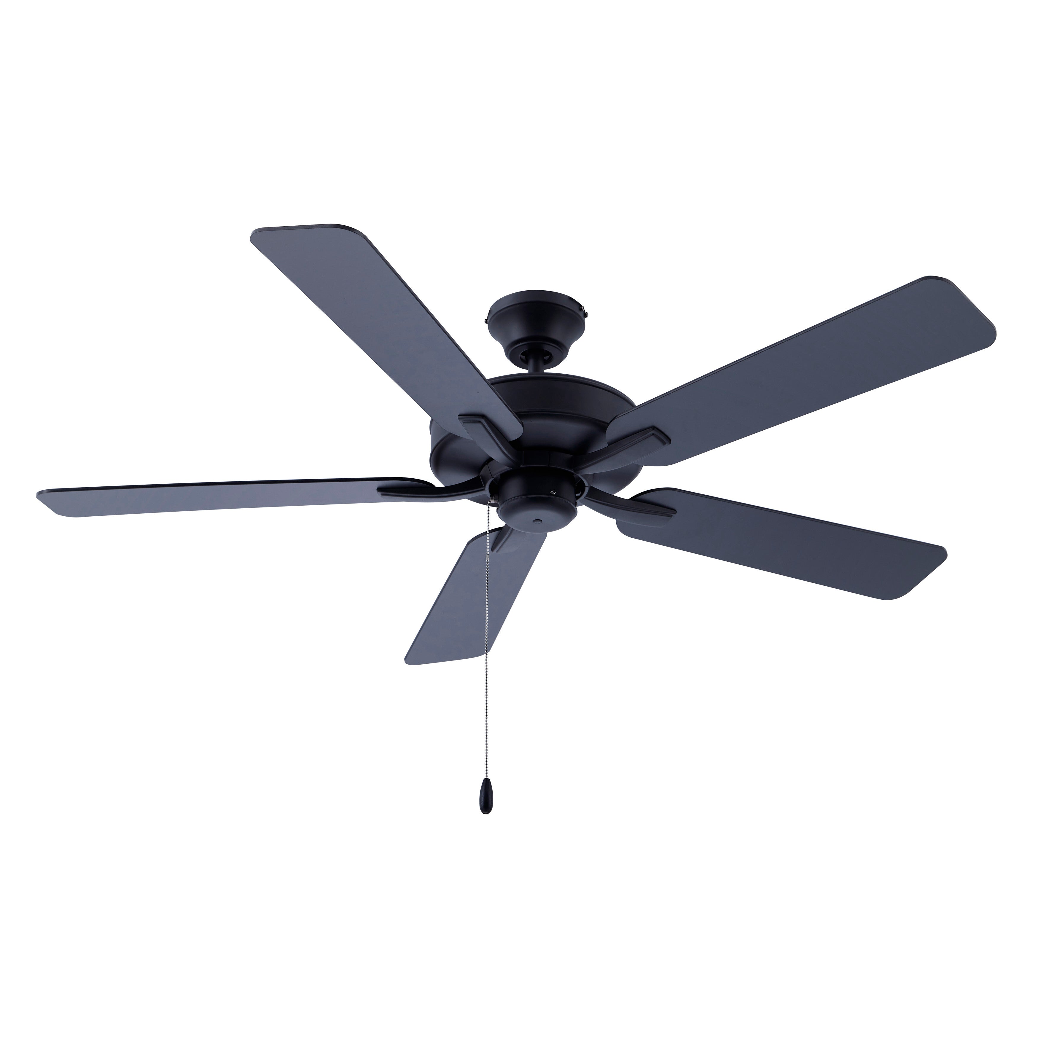 52 Inch Coltstaff AC Matte Black Indoor Ceiling Fan 5-Blade Reversible