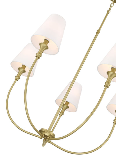 32.5'' Mairbourne Vintage Brass 5 Light Chandelier