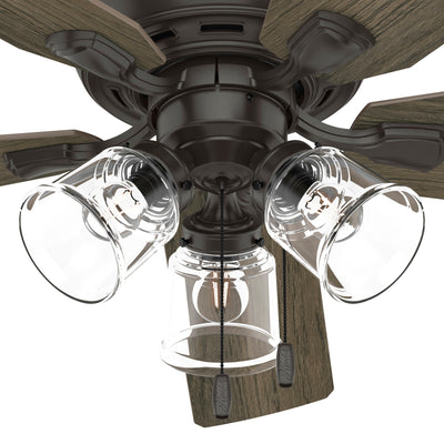 52 inch Rosner Noble Bronze Ceiling Fan with LED Light Kit and Pull Chain