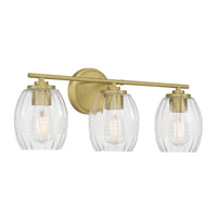 22.25'' Miravelle Vintage Brass 3 Light Bath Vanity