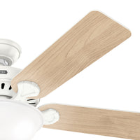 52 inch Pro's Best ENERGY STAR® Fresh White Ceiling Fan with LED Light Kit and Pull Chain