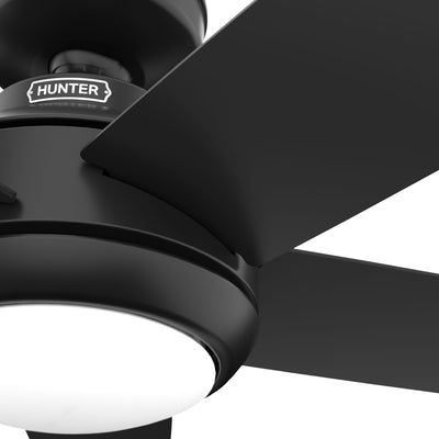 52 inch Zayden Matte Black Ceiling Fan with LED Light Kit and Handheld Remote