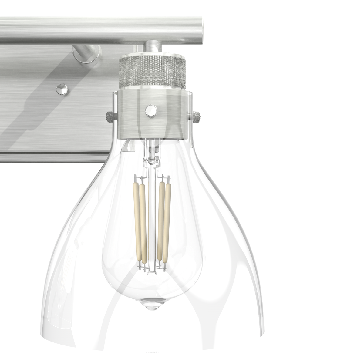 Van Nuys 14.75-inch 2-light Brushed Nickel Vanity Light with Clear Glass