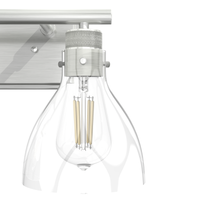 Van Nuys 14.75-inch 2-light Brushed Nickel Vanity Light with Clear Glass