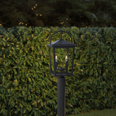 19.75'' Strathden Powder Coated Black 2 Light Post Lantern