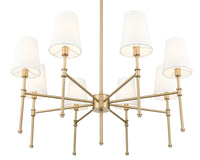 15.75'' Adorra Vintage Brass 8 Light Chandelier