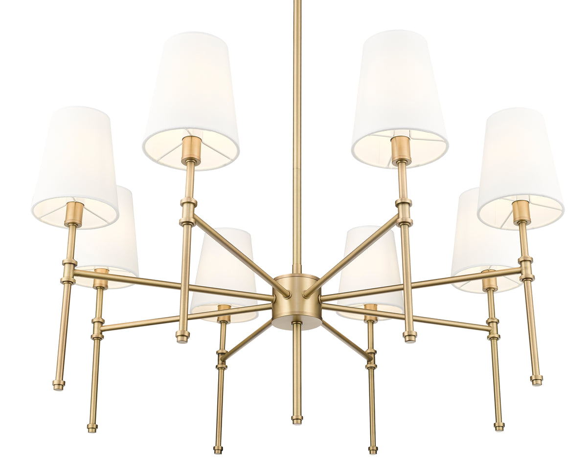 15.75'' Adorra Vintage Brass 8 Light Chandelier