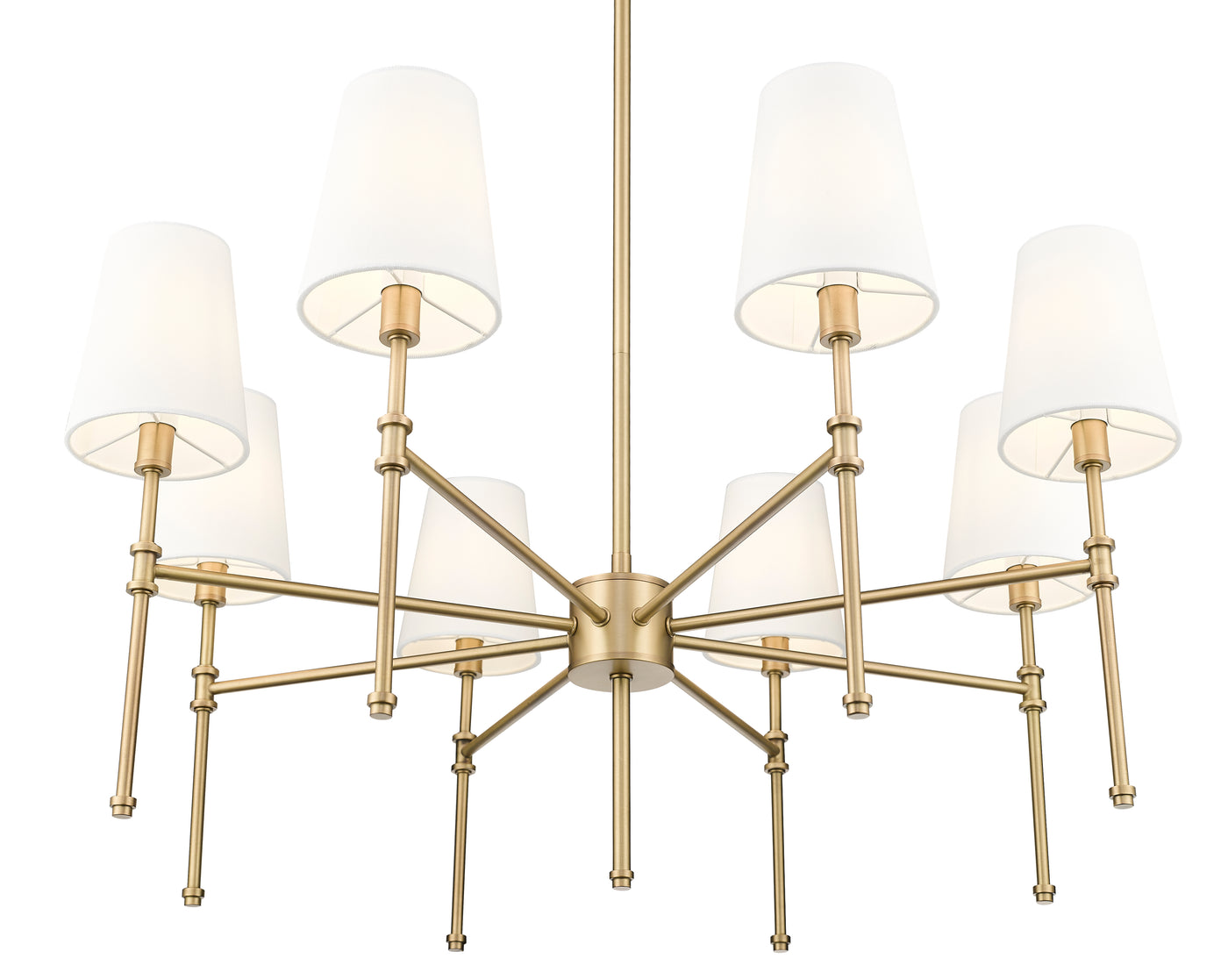 15.75'' Adorra Vintage Brass 8 Light Chandelier