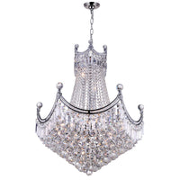 Amanda 15 Light Chrome Chandelier Down Fixture
