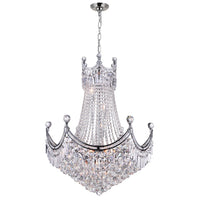 Amanda 15 Light Chrome Chandelier Down Fixture