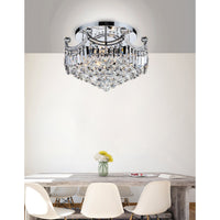 Amanda 8 Light Chrome Flush Mount