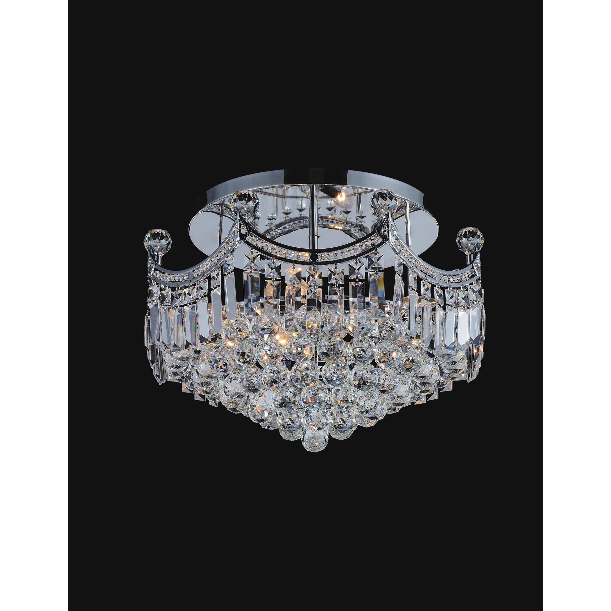 Amanda 8 Light Chrome Flush Mount