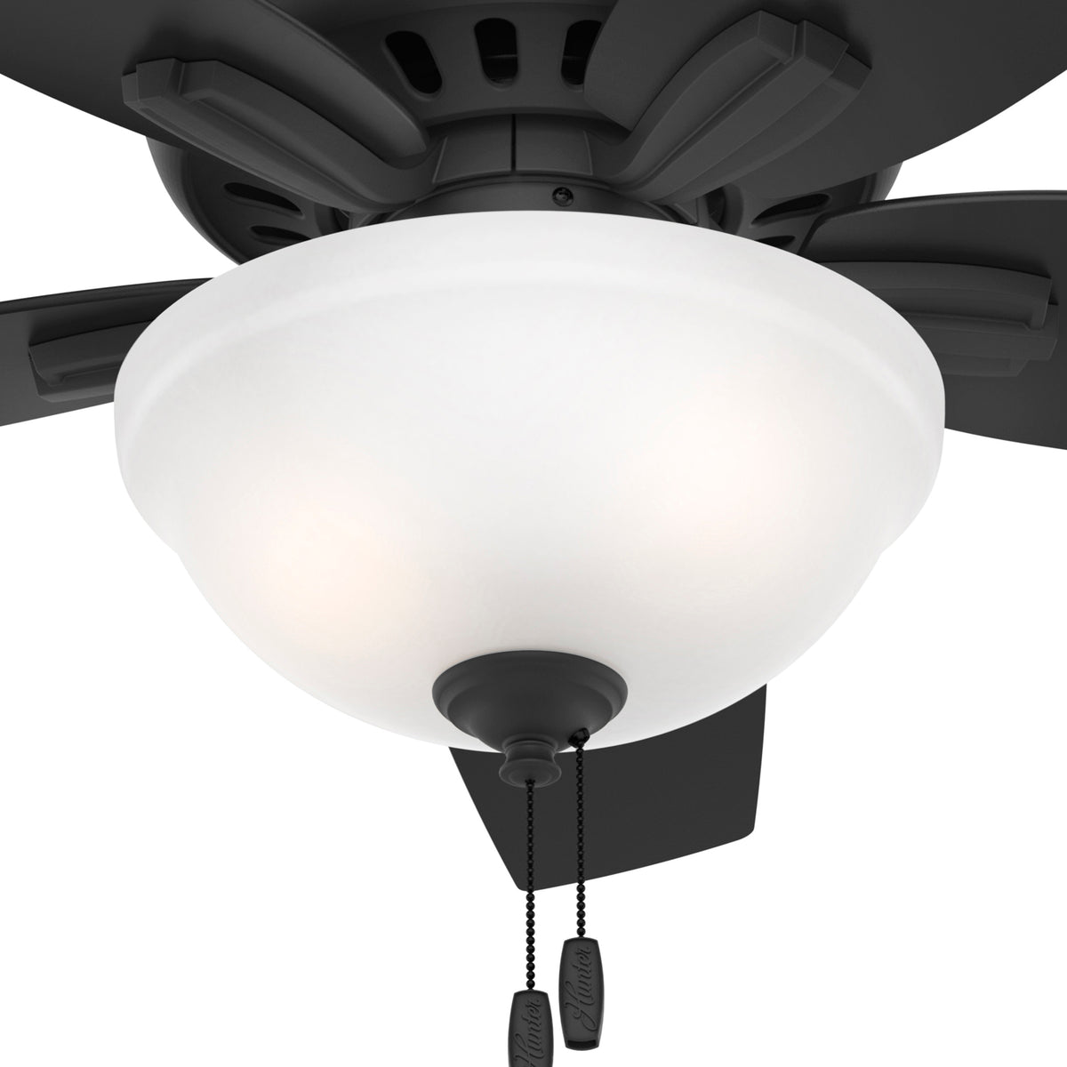 42 inch Newsome Matte Black Low Profile Ceiling Fan with LED Light Kit and Pull Chain