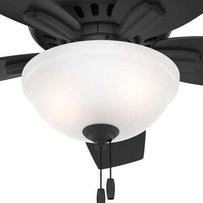42 inch Newsome Matte Black Low Profile Ceiling Fan with LED Light Kit and Pull Chain