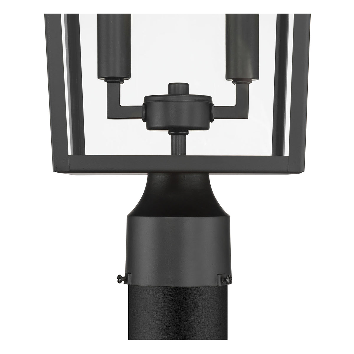 19.75'' Strathden Powder Coated Black 2 Light Post Lantern