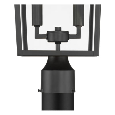 19.75'' Strathden Powder Coated Black 2 Light Post Lantern