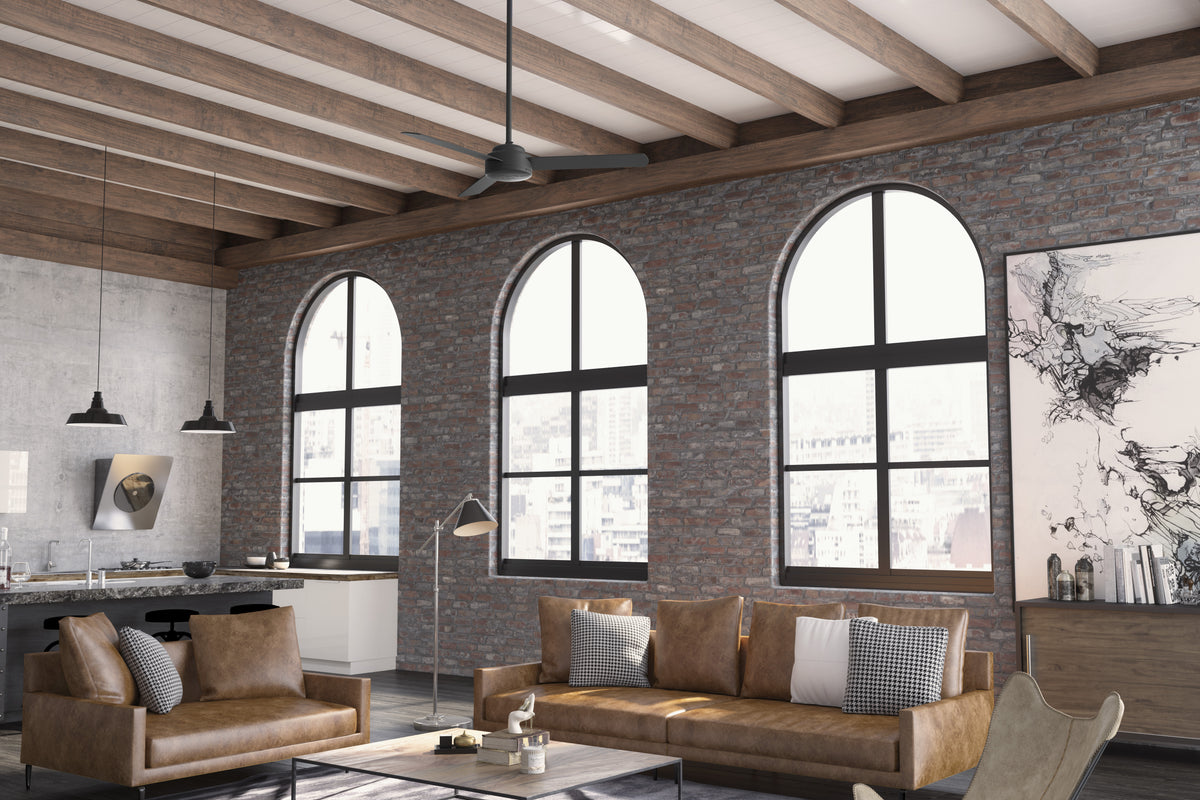 52 inch Presto Matte Black Ceiling Fan and Wall Control