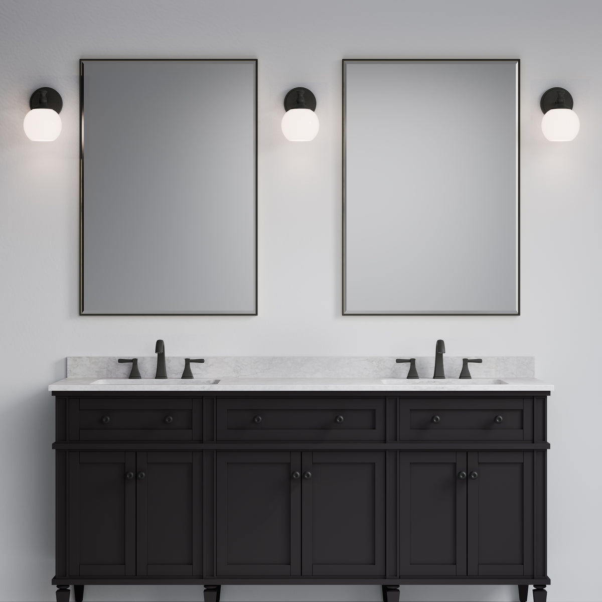 6'' Orlisse Matte Black 1 Light Wall Sconce