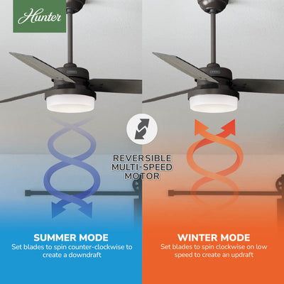 52 inch Sentinel Premier Bronze Ceiling Fan with LED Light Kit and Handheld Remote