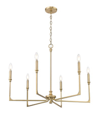 24'' Azara Vintage Brass 6 Light Chandelier