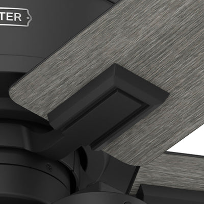 52 inch Astwood II  Matte Black Ceiling Fan with LED Light Kit and Handheld Remote