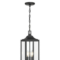 18.25'' Halston Powder Coated Black 3 Light Hanging Lantern