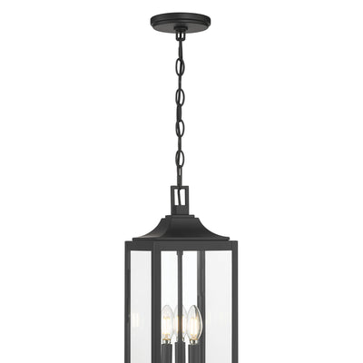 18.25'' Halston Powder Coated Black 3 Light Hanging Lantern