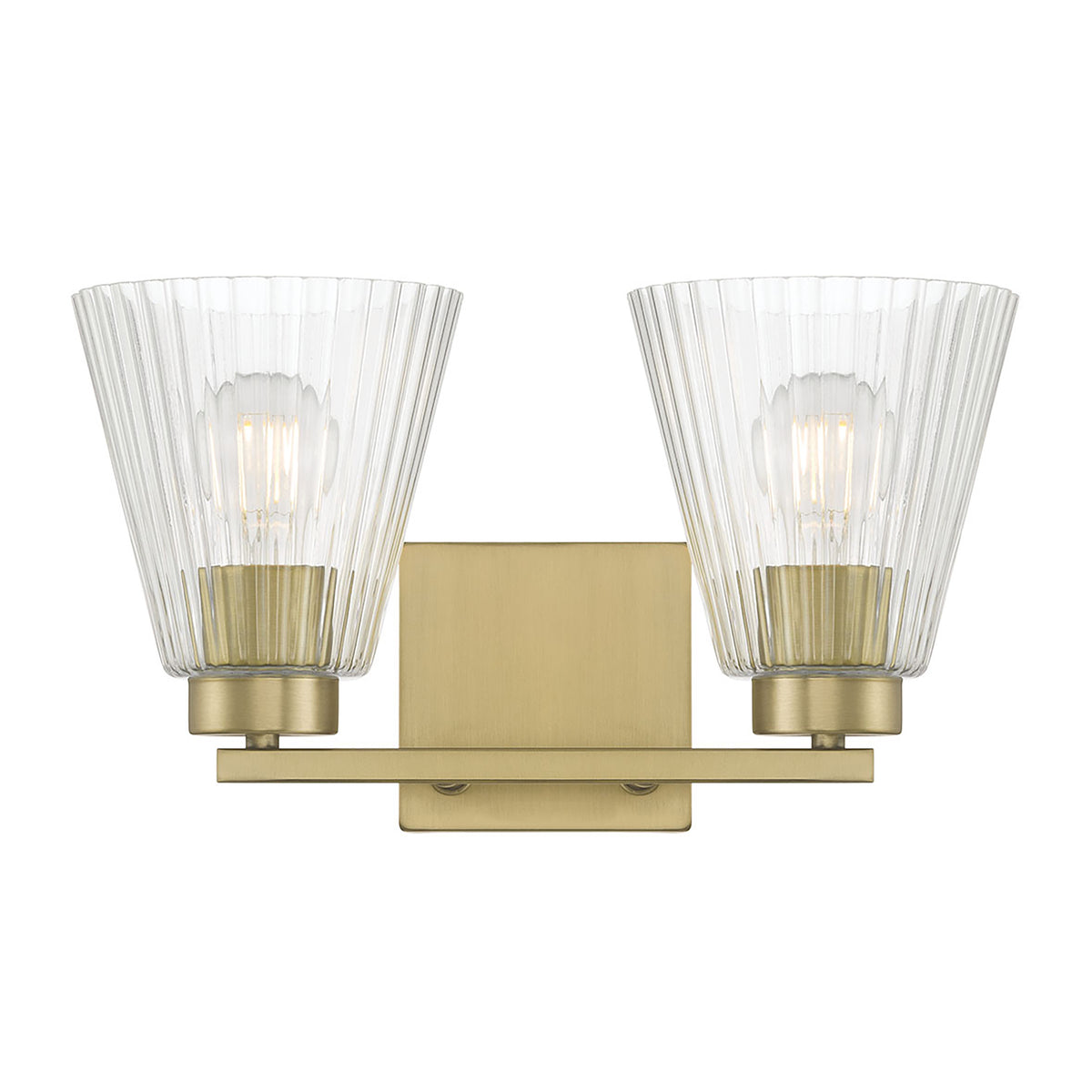 13.75'' Riville Vintage Brass 2 Light Bath Vanity