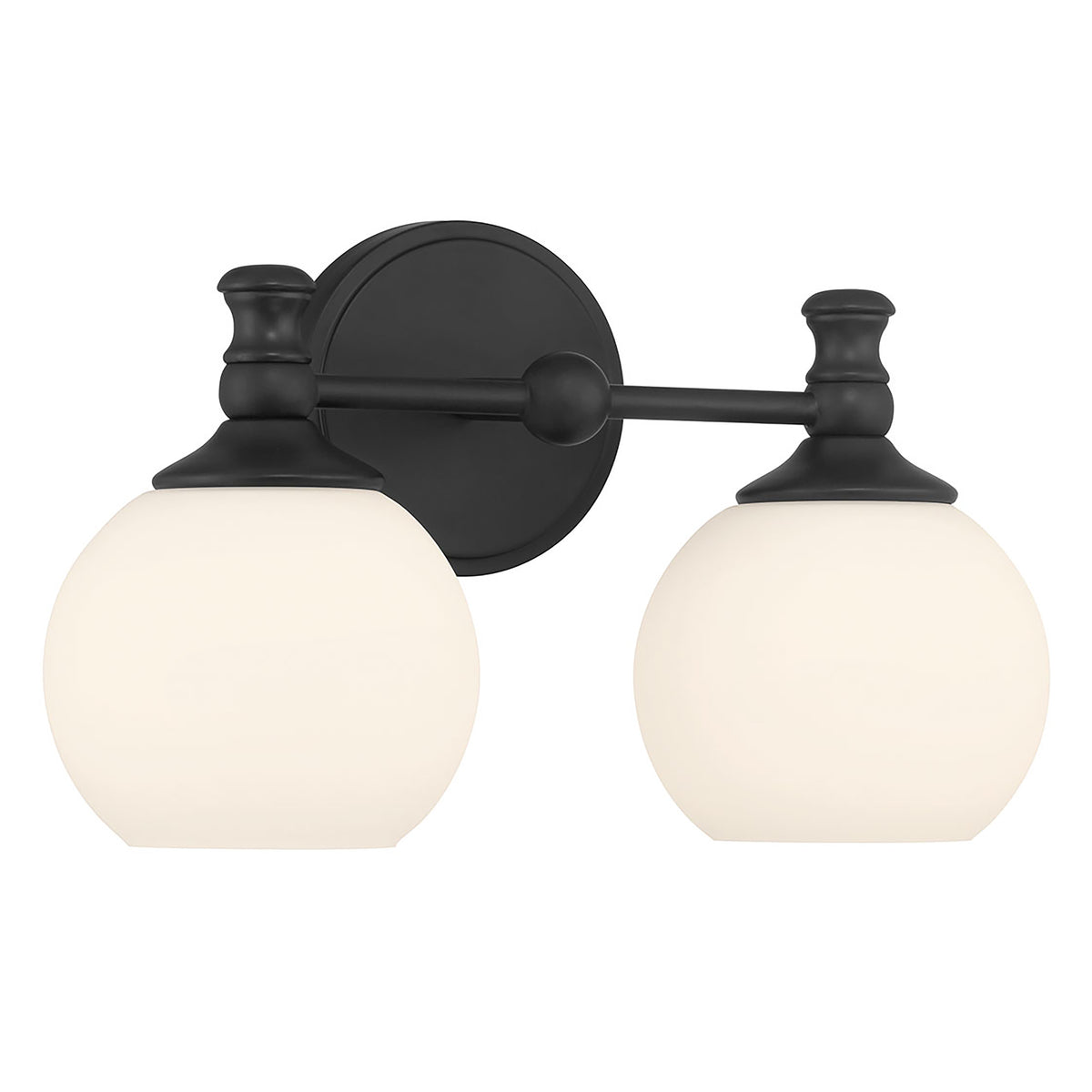 14.75'' Orlisse Matte Black 2 Light Bath Vanity