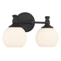 14.75'' Orlisse Matte Black 2 Light Bath Vanity