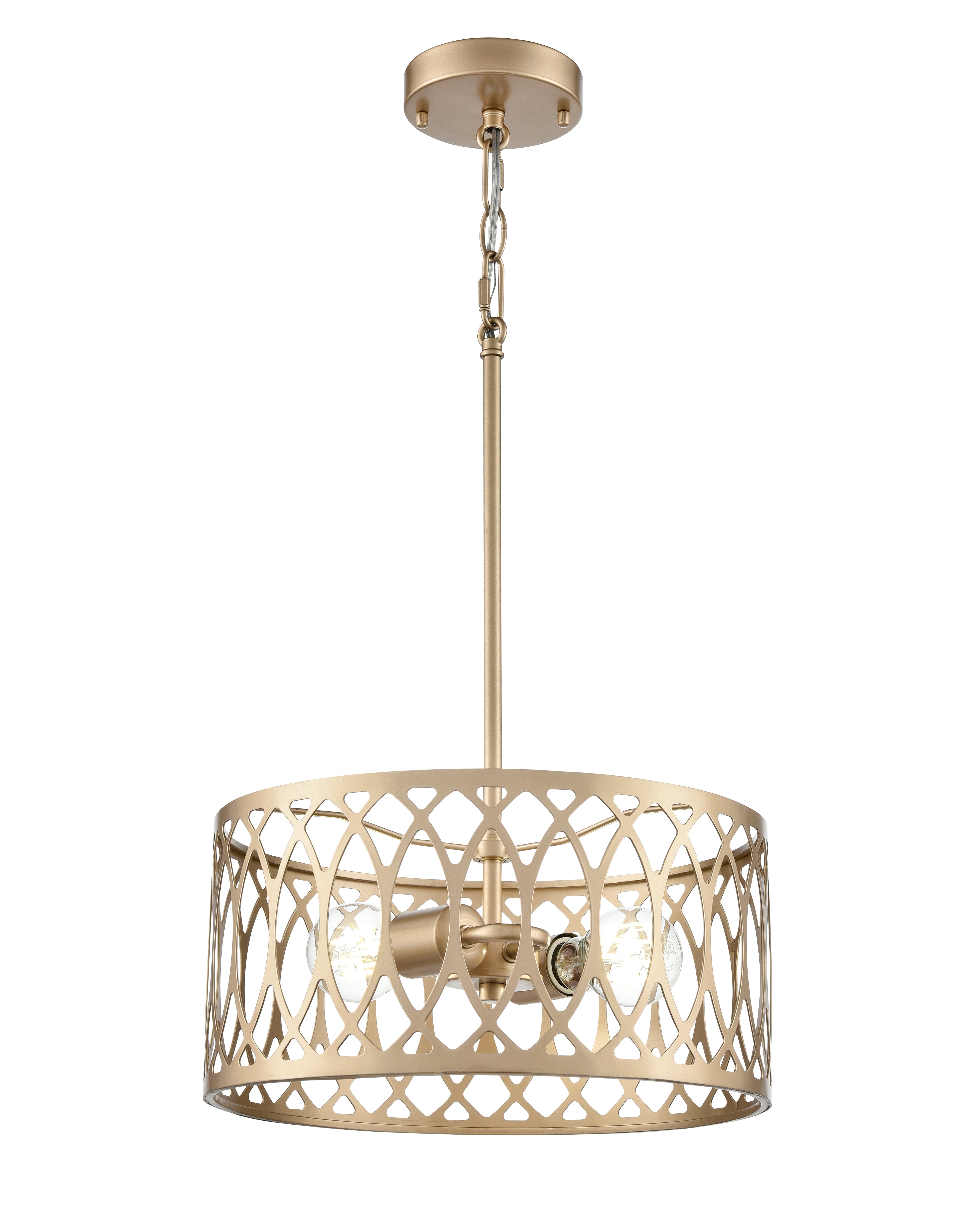 6.5'' Arelyn Painted Modern Gold 2 Light Pendant