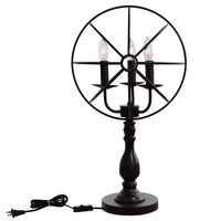 Arza 3 Light Brown Table Lamp with Open Orb Shade