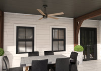 52 inch Burton Noble Bronze Damp Rated Ceiling Fan and Wall Control
