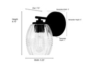5.25'' Miravelle Vintage Brass 1 Light Wall Sconce