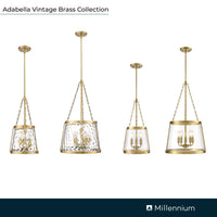 29.88'' Adabella Vintage Brass 5 Light Pendant