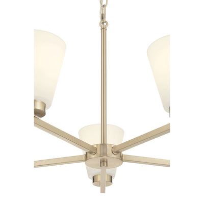 14.75'' Strayhan Modern Gold 5 Light Chandelier