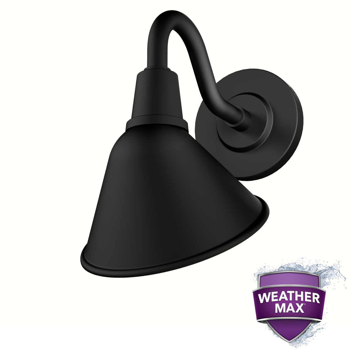 Cassius 7-inch 1-light Matte Black Outdoor Wall Light with Metal Shade