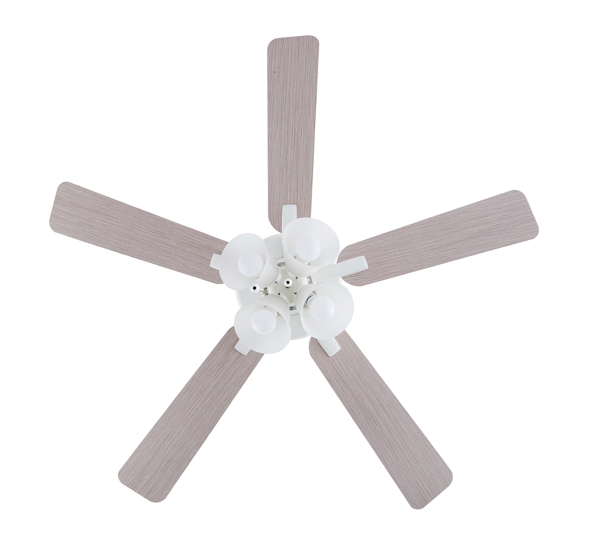 52 Inch Marisella AC Alabaster White Indoor Ceiling Fan 5-Blade 4 Lights Reversible