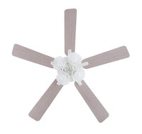 52 Inch Marisella AC Alabaster White Indoor Ceiling Fan 5-Blade 4 Lights Reversible