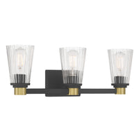 21.75'' Lustria Matte Black 3 Light Bath Vanity