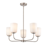 11'' Laphia Brushed Nickel 5 Light Chandelier