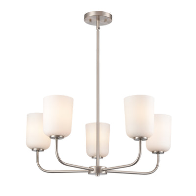 11'' Laphia Brushed Nickel 5 Light Chandelier