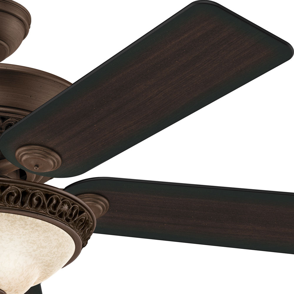 52 inch Italian Countryside P.A. Cocoa Ceiling Fan with LED Light Kit and Pull Chain