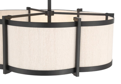 12'' Marlbeck Matte BlackOff White 3 Light Semi-Flush Mount