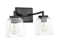 14'' Avenna Matte Black 2 Light Bath Vanity
