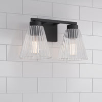 13.75'' Riville Matte Black 2 Light Bath Vanity
