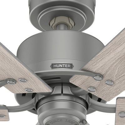 52 inch Gilrock Matte Silver Ceiling Fan and Pull Chain