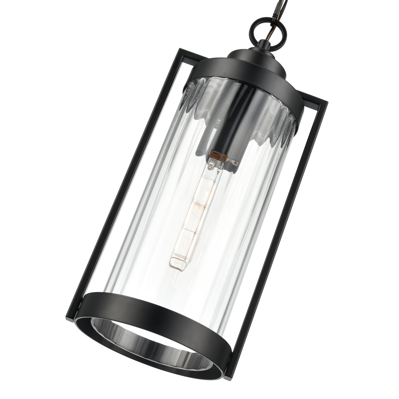 19'' Braselton Powder Coated Black 1 Light Hanging Lantern